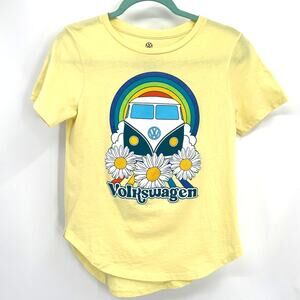 VW Volkswagen Rainbow Daisy flower Logo T Shirt